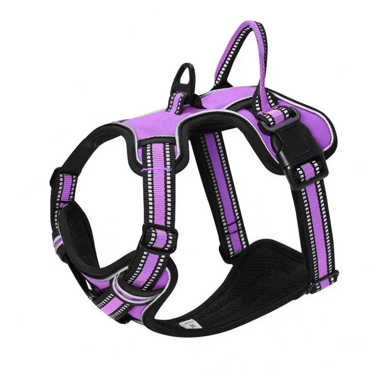 Adjustable Nylon Dog Harness No Pull Reflective Breathable Pet Vest