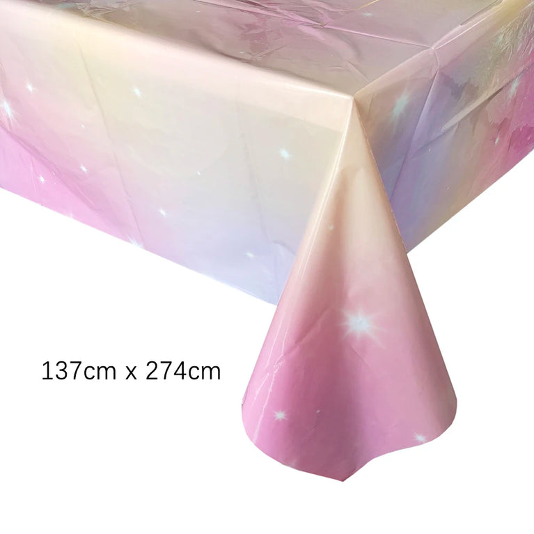 Rainbow Birthday Disposable Tableware Gold Dot Party Set Plates Cups Napkins