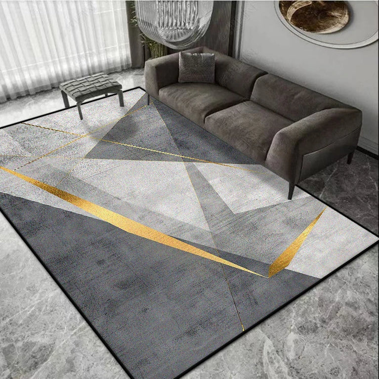 Modern Geometric Non-Slip Washable Area Rugs for Home Spaces