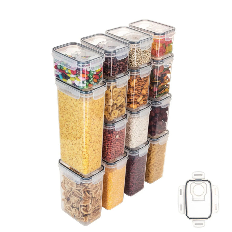 Stackable Rice Storage Bucket Plastic Food Container with Silicone Seal Airtight Box