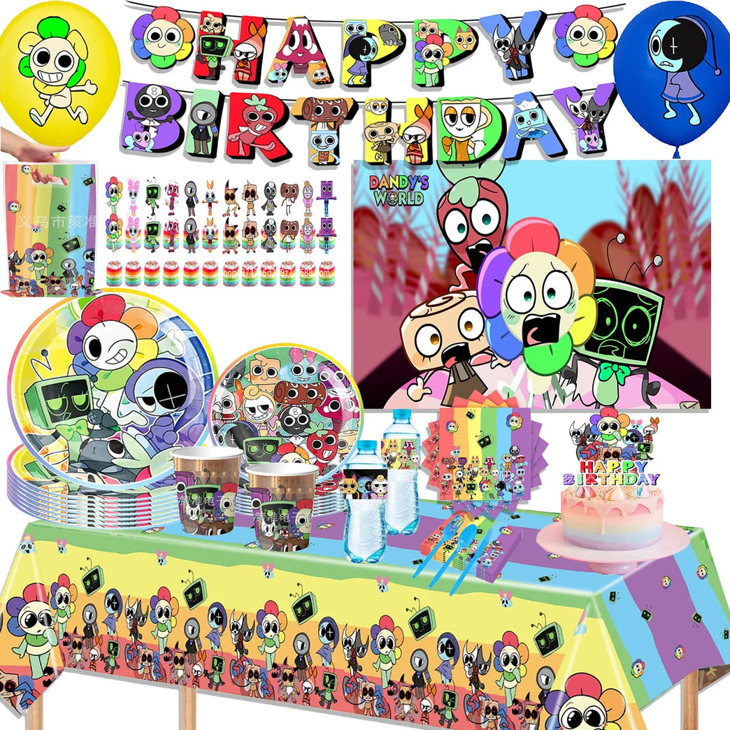 Dandy’s World Theme Party Collection | Comprehensive Event Decor & Tableware