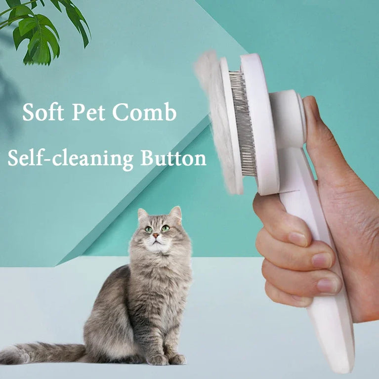 Cat Hair Cleaning Dematting Brush Grooming Comb Shedding Tool