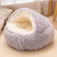 2 in 1 Soft Plush Pet Bed 50CM Round Cat Sleeping Nest Cave BedPs