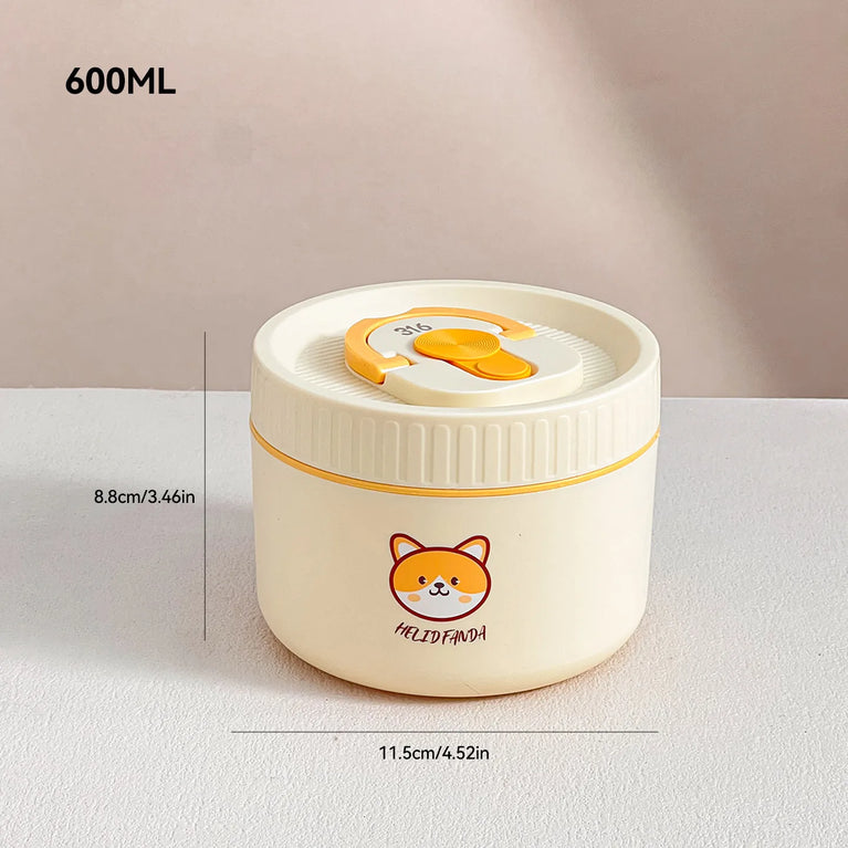 304 Stainless Steel Thermal Bento Lunch Box Leakproof Insulated Food Container