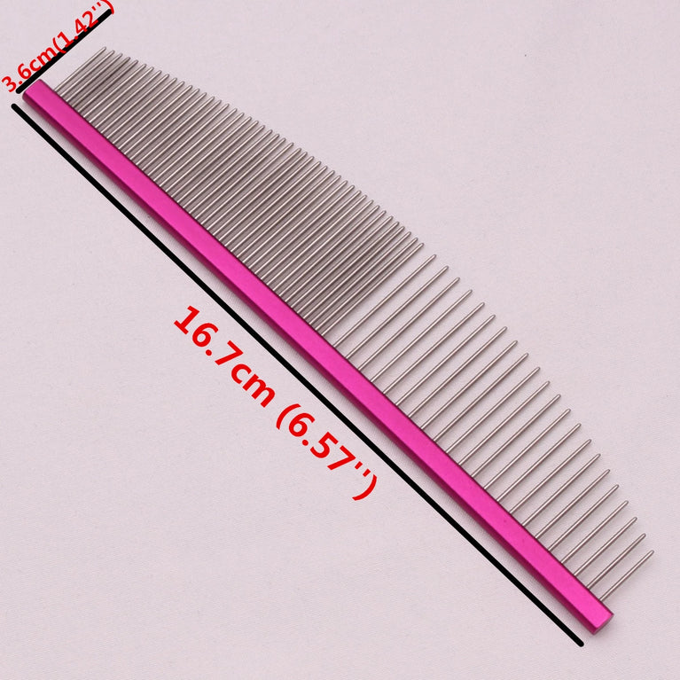 Pet Grooming Combs Aluminum Alloy Brush Professional Dog Comb