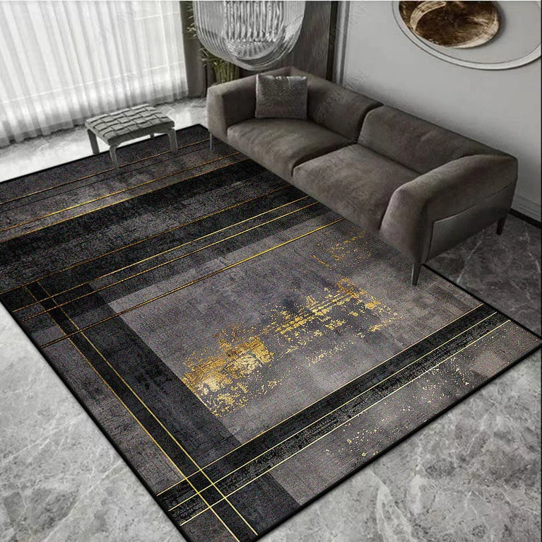 Modern Geometric Non-Slip Washable Area Rugs for Home Spaces