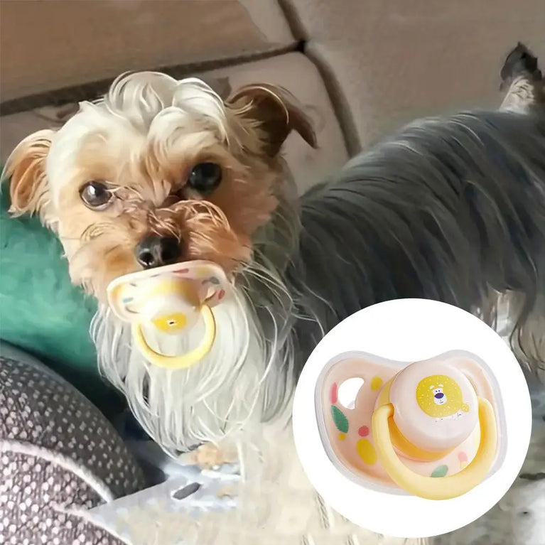 Pet Silicone Pacifier Calming Chew Toy Dog Cat Teeth Molar Toy