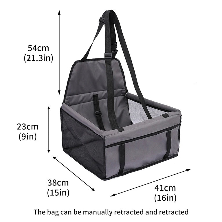 Dog Car Seat Cover Folding Hammock Pet Car Travel Booster Seat Basket