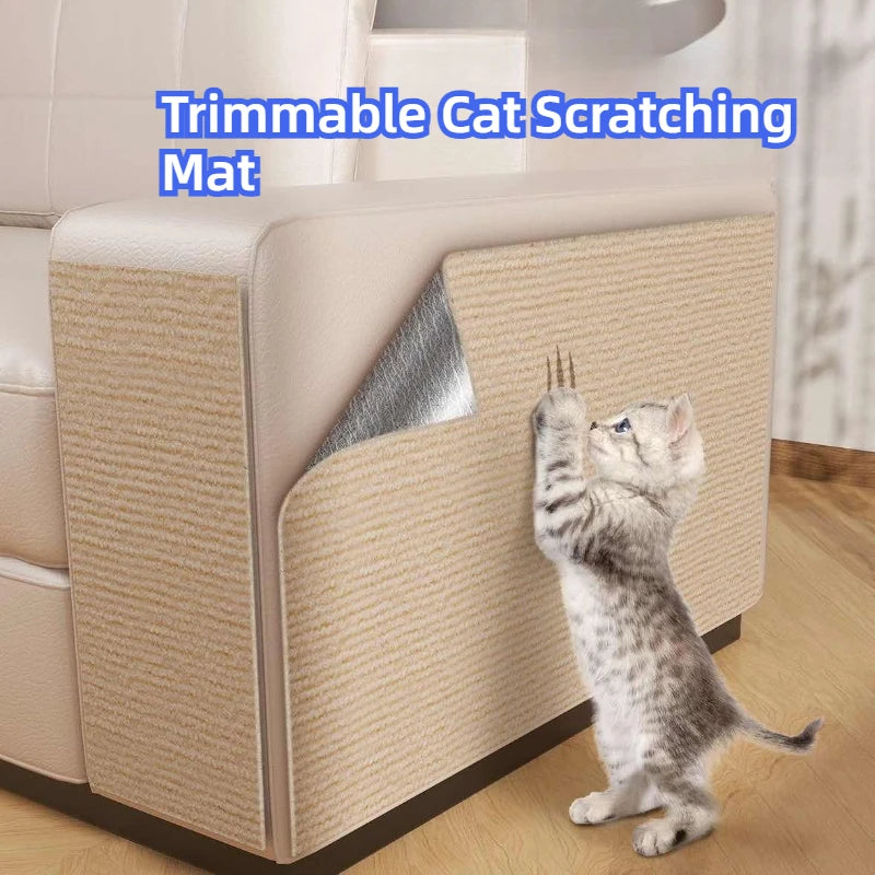 Trimmable Cat Scratching Mat Sofa Protector Cat Scratch Carpet Self Adhesive Cat Furniture Guard