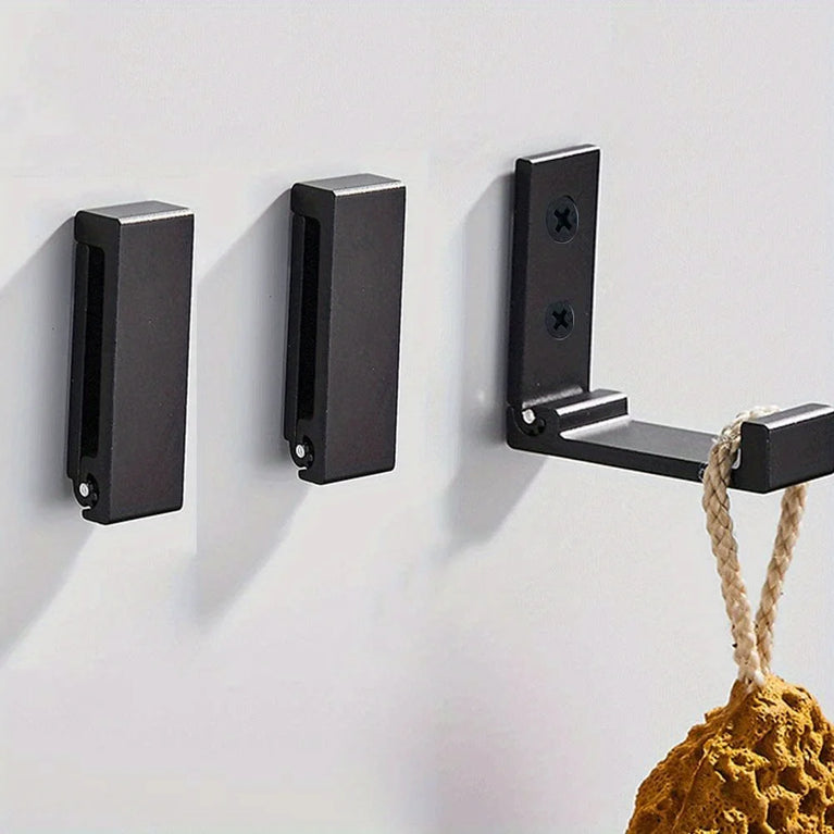 4PCS Folding Hooks Wall Door Clothes Coat Hat Bags Hangers Aluminum Alloy Kitchen Bathroom Rustproof Towel Hooks Foldable Hook