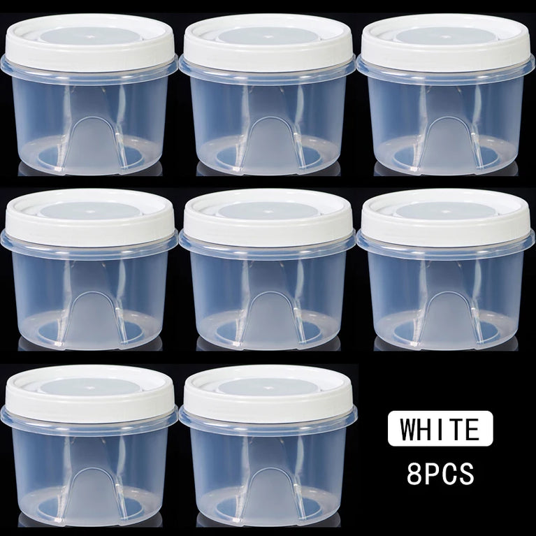 8 Pcs 500ml Food Storage Containers for Refrigerator Organization