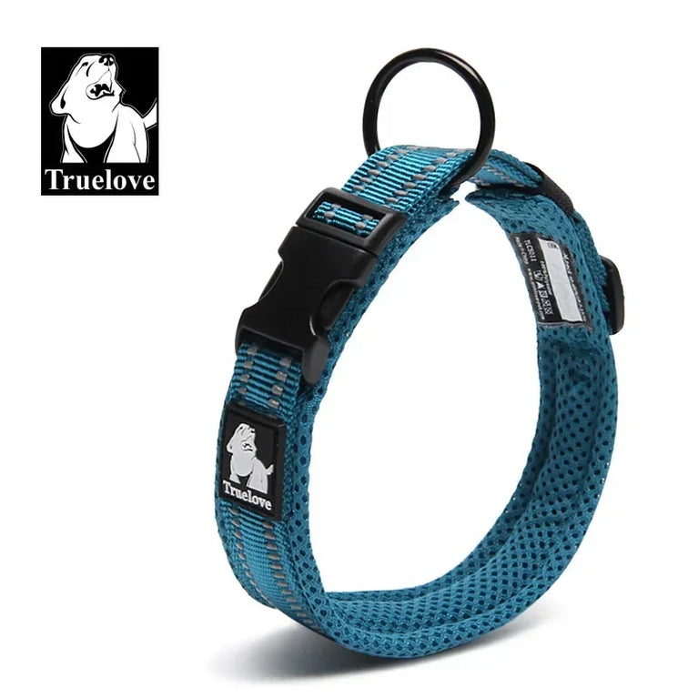 Adjustable Mesh Padded Dog Collar 3M Reflective Nylon Heavy Duty Proof
