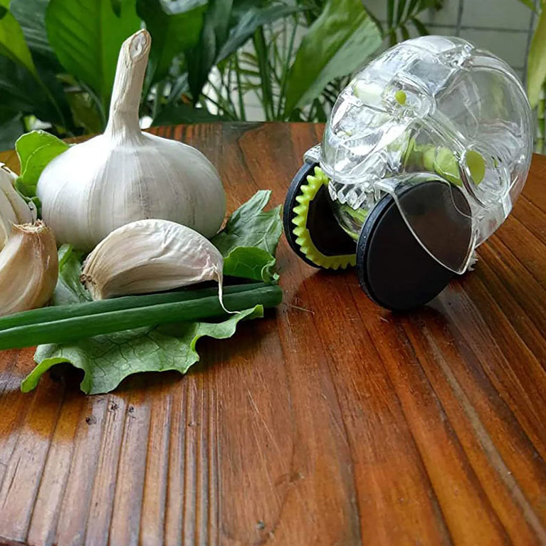 Rolling Garlic Chopper | Manual Roller Press & Mincer