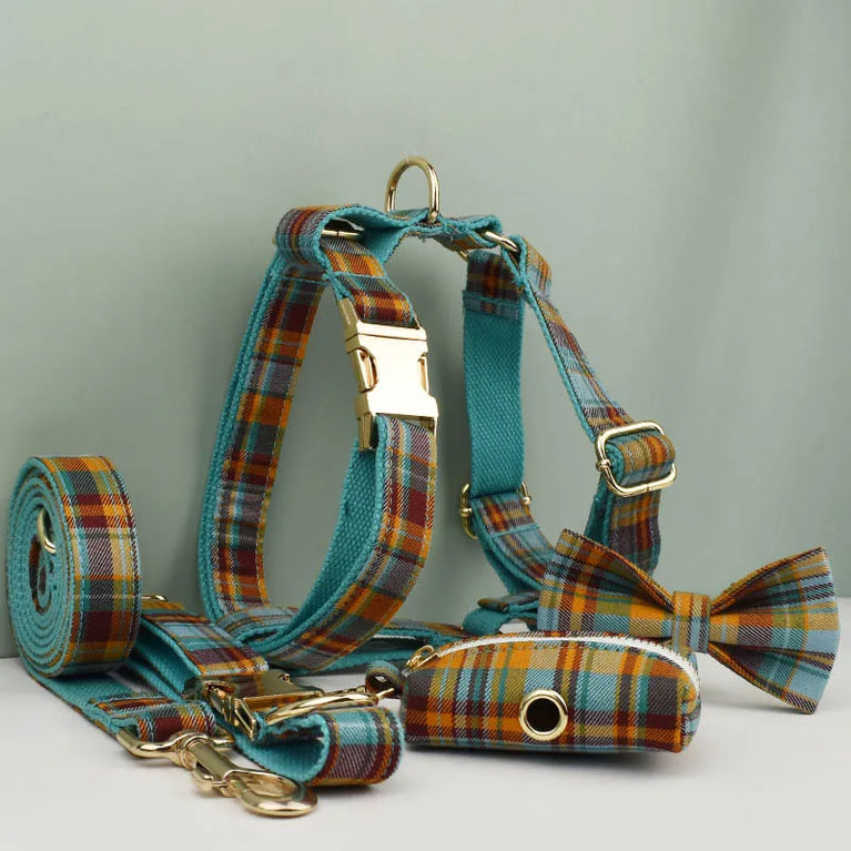 High Quality Personalized Dog Collar Leash Set Quick Release XS XL