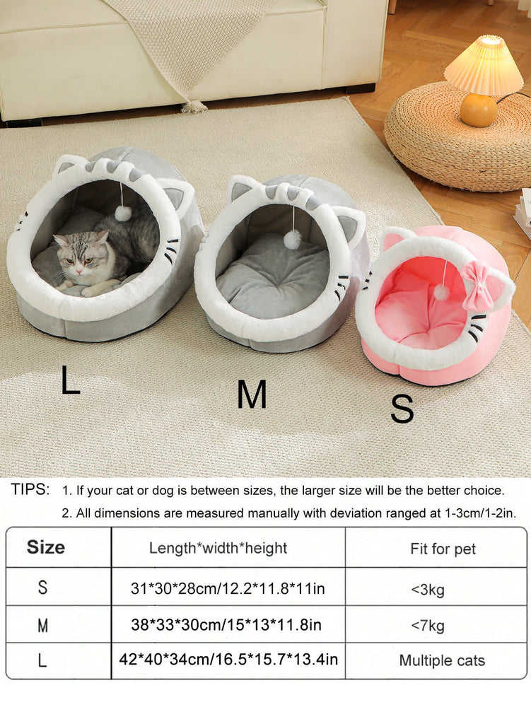 Soft Cozy Cat House Bed Tent Warm Deep Sleep Comfort Nest
