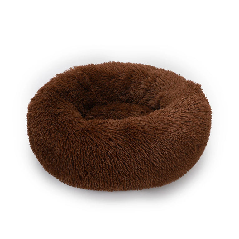 Donut Dog Bed Plush Basket Fluffy Medium Small Washable Warm Round Puppy Bed Mat