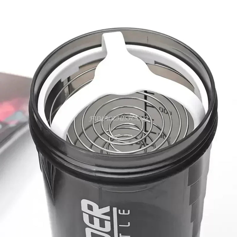 550ML 3 Layer Shaker Protein Mixing Waterbottle Fitness Gym Sports Cup
