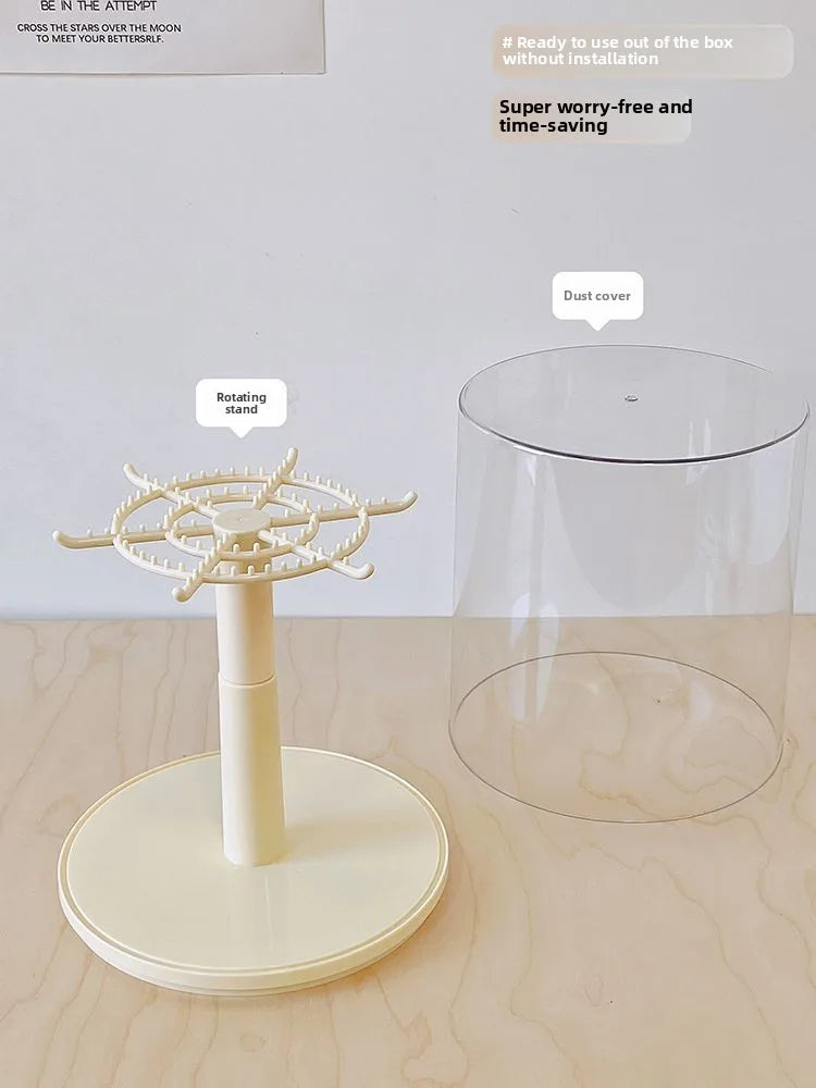 Modern Minimalist Rotating Display Case | Large Capacity Toy & Jewelry Organizer