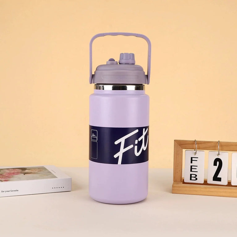 Large Steel Vacuum Insulated Water Tumbler 2000/2500ml Leakproof