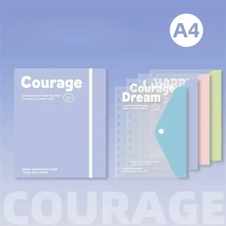 A4 Loose-Leaf Plastic Document Bag | 11-Hole Binder Compatible Envelopes