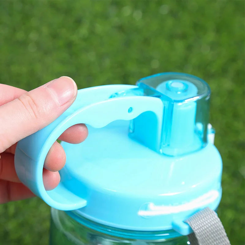 1000ML Straw Sports Waterbottle Tritan Gym Hiking Fitness Bottle