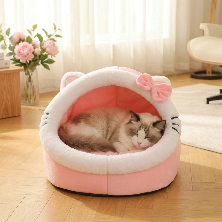 Soft Cozy Cat House Bed Tent Warm Deep Sleep Comfort Nest