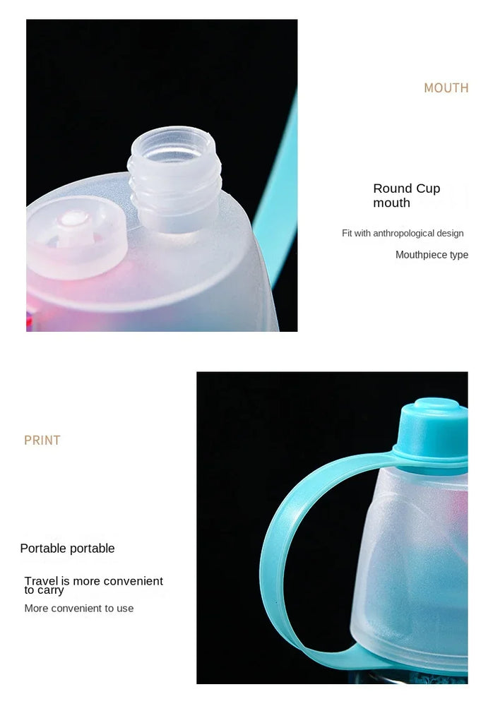 600ML Sports Spray Water Bottle Mist Cooling Gym Hiking Bottle