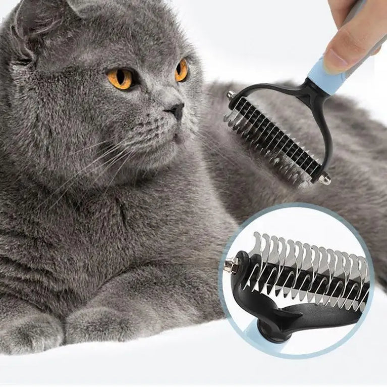 Professional Pet Cat Hair Removal Comb Brush Shedding Trimmer Tool