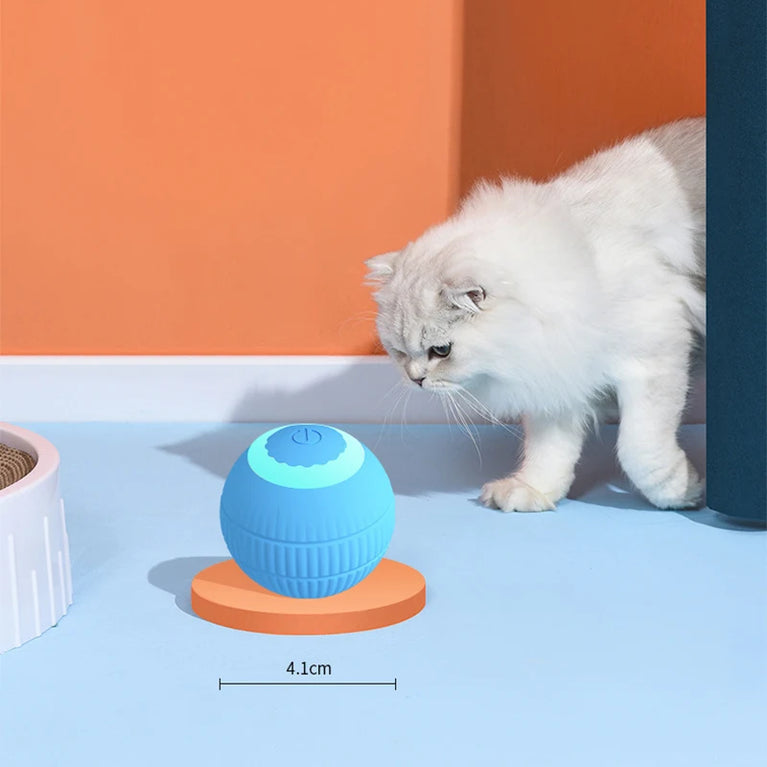 New Interactive Cat Ball Automatic Indoor Electric Roll Silicone Pet Toy MWJ01