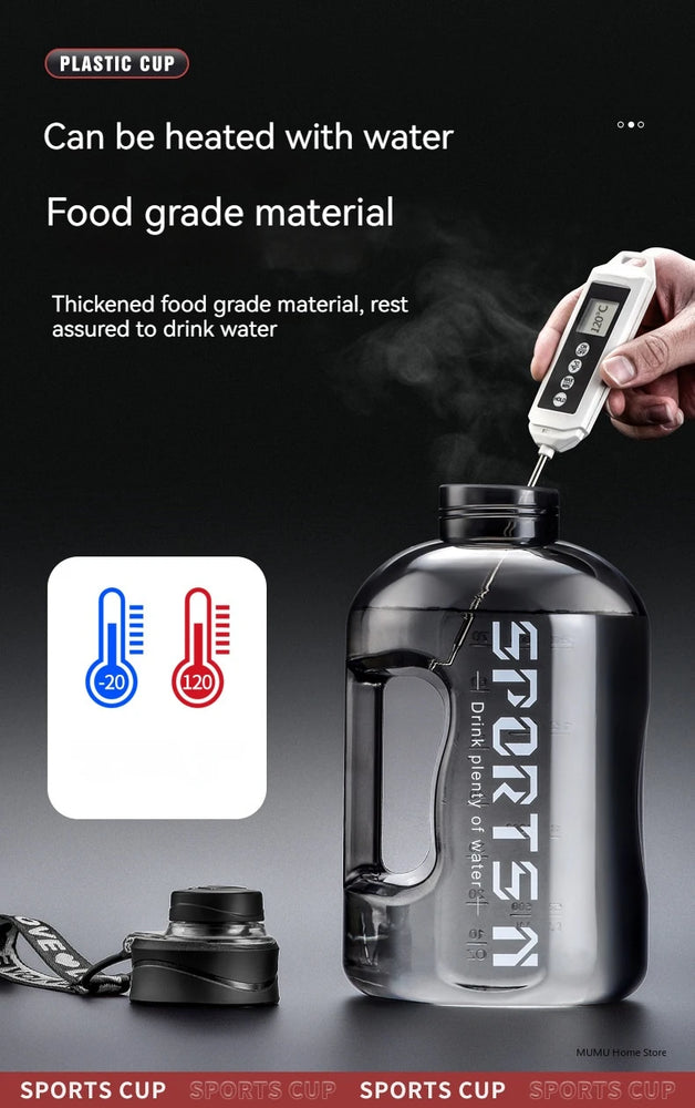 Large Capacity Sports Waterbottle 5L Gym Cycling Camping Fitness Drinking Bottle