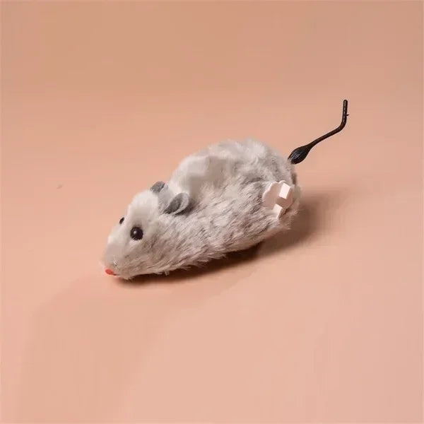Lifelike Running Mouse Cat Toy Plush Interactive Fun Chase Play