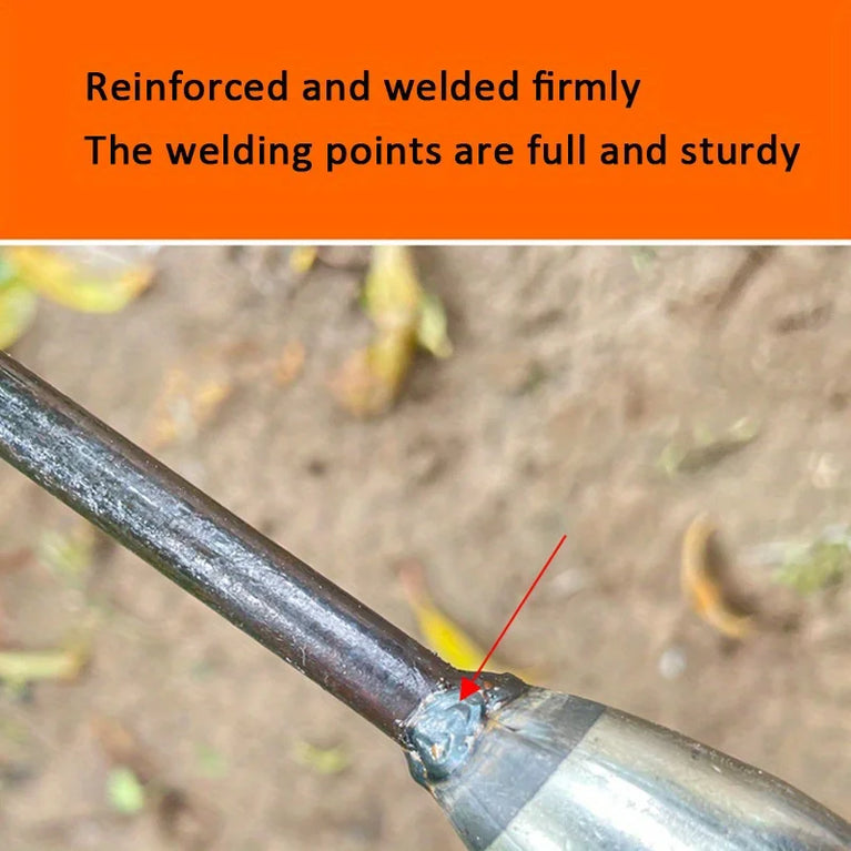 Premium All Steel Hardened Hollow Garden Hoe Hand Weeding Rake Tool