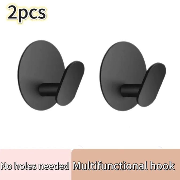 Self-Adhesive Hooks Heavy Duty Plastic Wall Hooks Towel Clothes Rack Hangers Bathroom Kitchen Waterproof Hooks