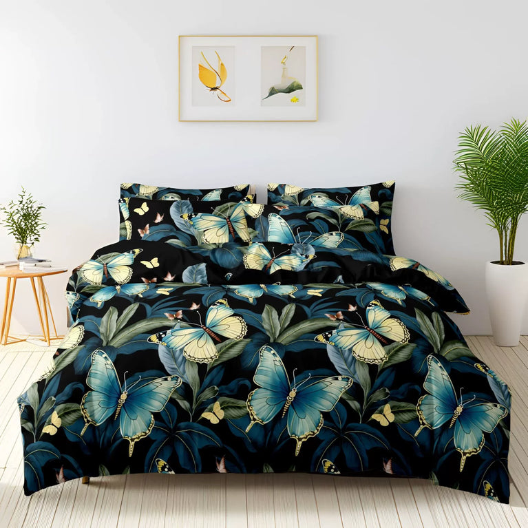 3-Piece Printed Brushed Duvet Cover Set | Soft & Breathable Bedding Collection