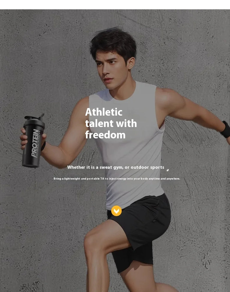 Protein Shaker Fitness Sports Waterbottle Mixing Cup for Gym Use