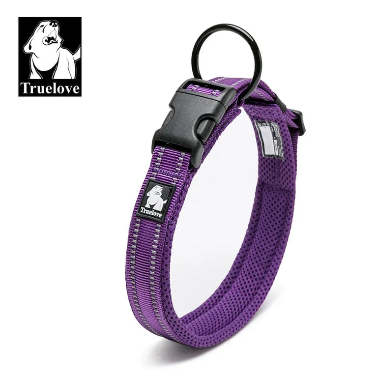 Adjustable Mesh Padded Dog Collar 3M Reflective Nylon Heavy Duty Proof