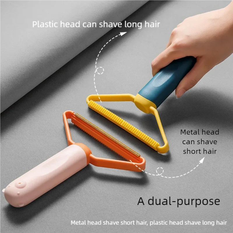 Portable Double-Sided Pet Hair Remover | Silicone Grooming & Lint Brush