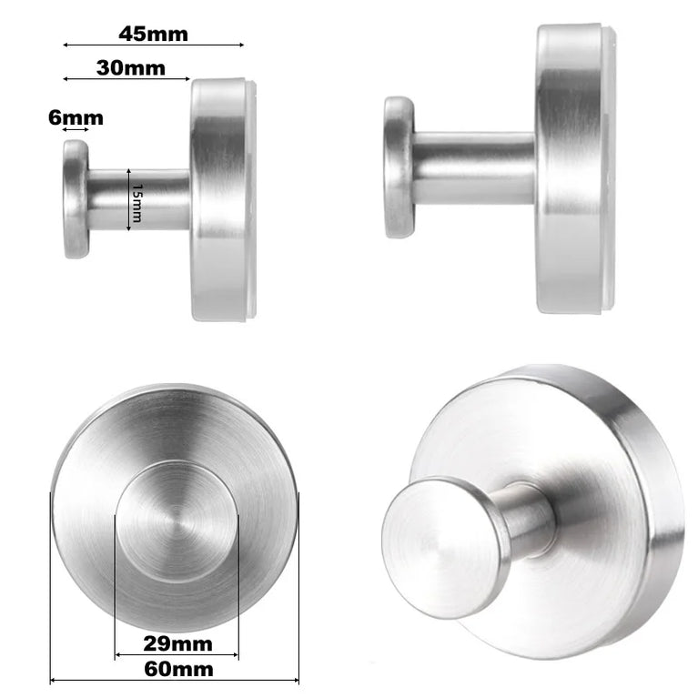 Bathroom Vacuum Suction Cup Hooks Towel Robe Holder Rack Stainless Steel Hook Hanger For Shower Glass Self Adhesive Wall Hooks