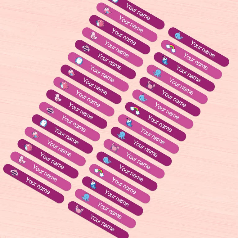Personalised Waterproof Name Labels | Custom Stickers for School Gear