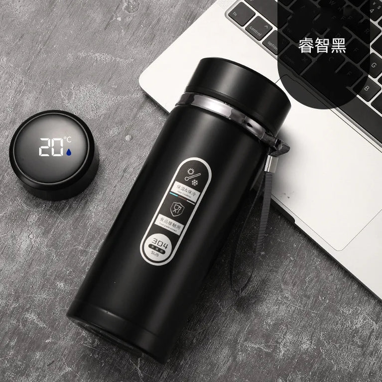 800–1000ml Smart Lid Stainless Steel Vacuum Insulated Water Thermos Mug