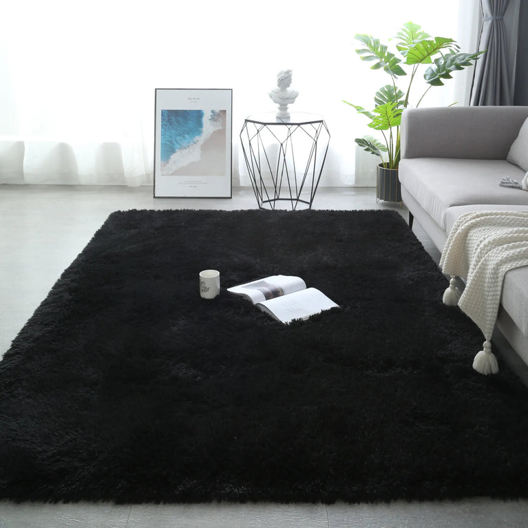 Fluffy Non-Slip Washable Area Rugs for Living Room and Bedroom