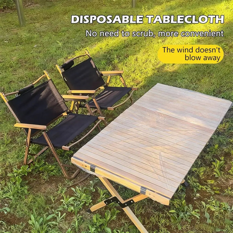 10Pcs Plastic Disposable Tablecloth Elastic Edged Waterproof Table Cover Camping Outdoor