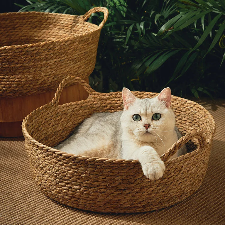 Cat Bed Basket Cooling & Heating Self Warm Cozy Nest