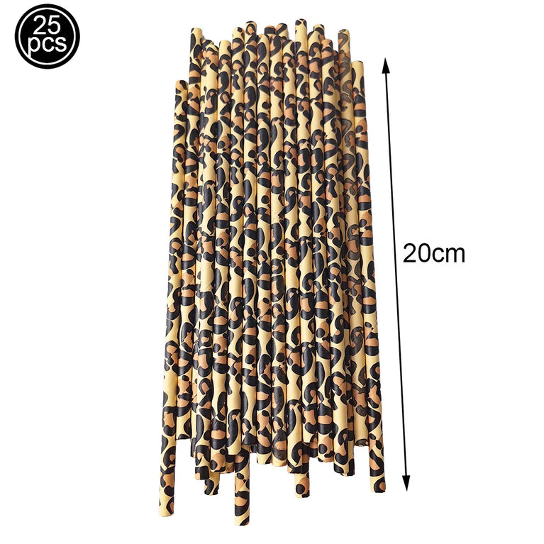 Leopard Print Birthday Party Disposable Tableware Set-Animal Theme Decor