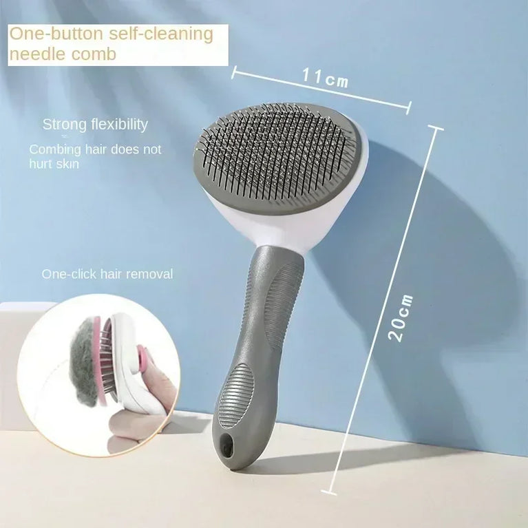 Stainless Steel Pet Hair Remover Brush Professional Deshedding Grooming Tool