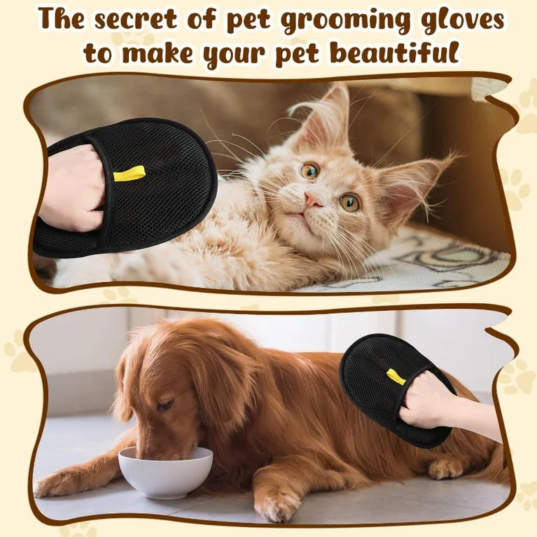 Reusable Electrostatic Pet Hair Removal Mitts Cat Grooming Gloves