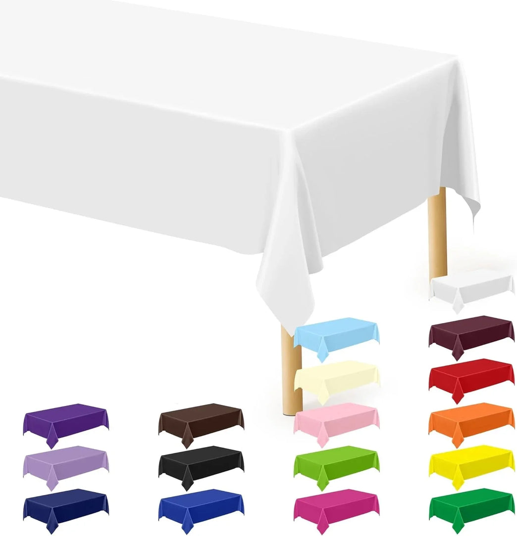 1PC 137x183cm Plastic Rectangle Disposable Table Cover Party Tablecloth Waterproof Event Decor