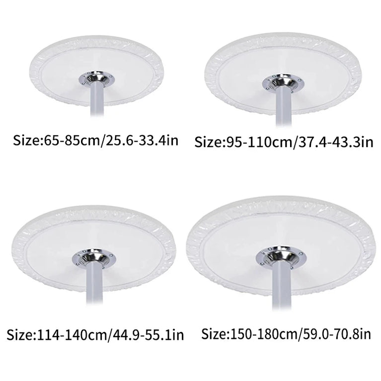 Disposable Fitted Round Tablecloths | Transparent Waterproof Protection