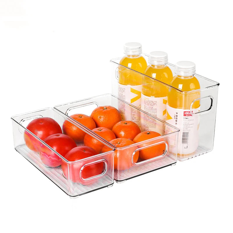 Transparent Refrigerator Storage Box Fridge Organizer Clear Plastic Container for Kitchen Storage