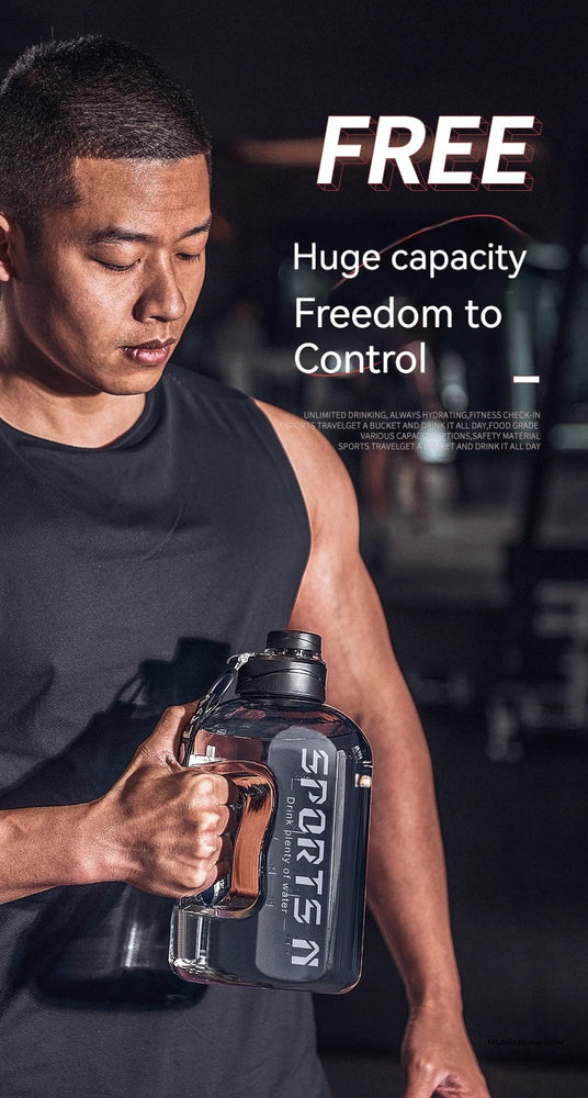 Large Capacity Sports Waterbottle 5L Gym Cycling Camping Fitness Drinking Bottle